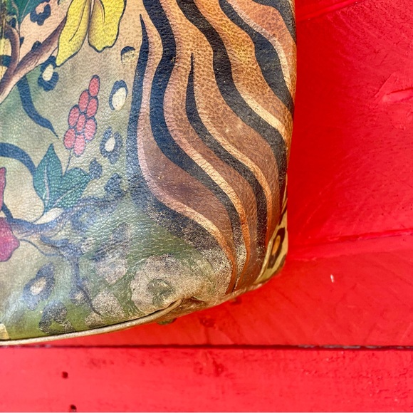 Vintage Anuschka hand painted leather shoulder bag - Picture 13 of 16